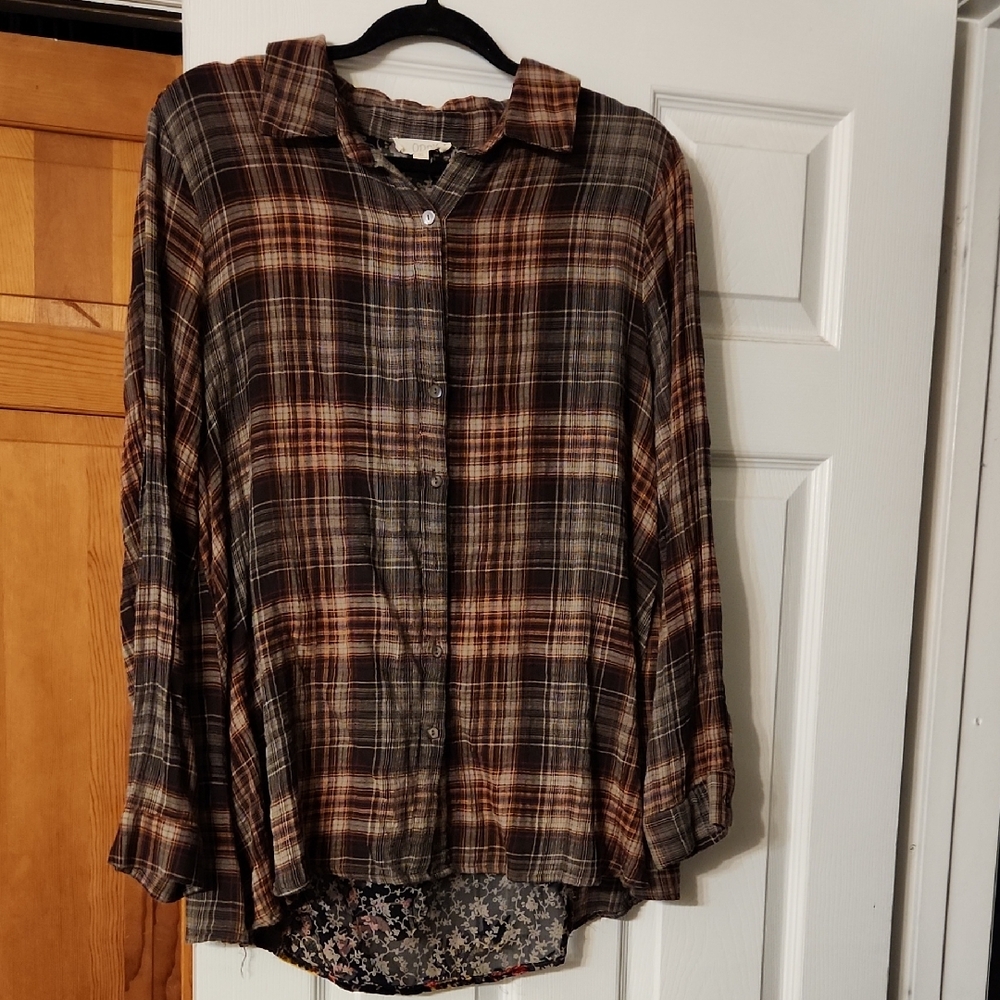 ODDY Plaid Shirt With Detailed Back